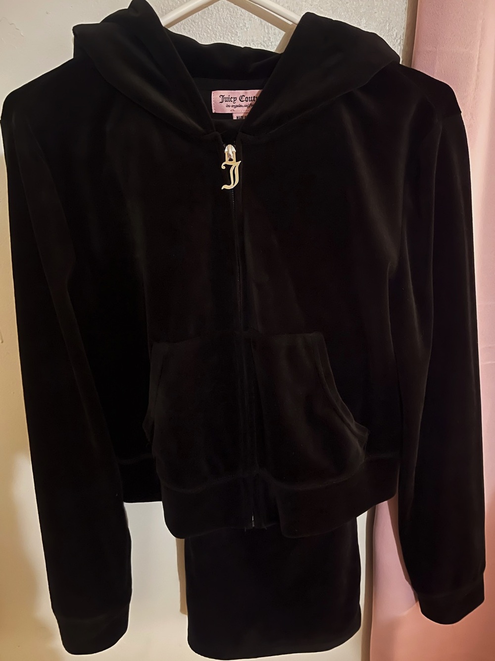 Juicy Couture Black Velour Set